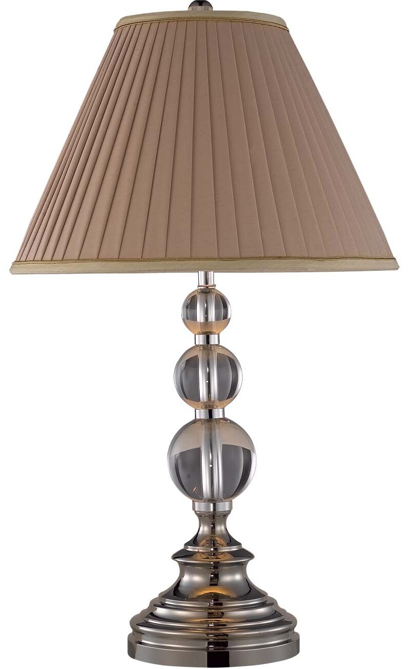 Classic Crystal & Brass Hotel Table Lamp – Luxury Antique Style Hospitality Bedside Lighting