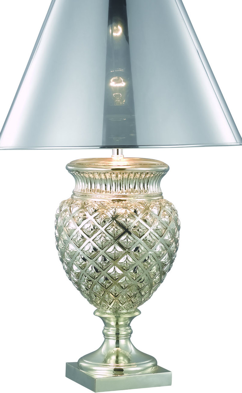 Modern Crystal Base Hotel Bedside Table Lamp – Luxury Hospitality Lighting for Guest Rooms